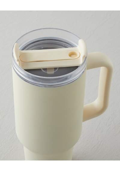 English Home Good Mood New Etna Çelik Termos 900 Ml Krem Krem