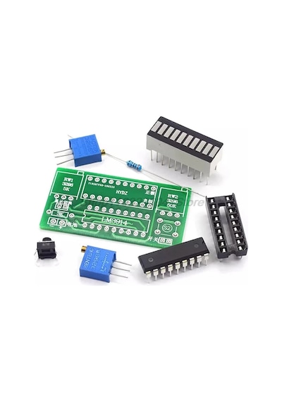 Demonte Lm3914 10 Led 3.7v Lityum 12v Pil Kapasite Gösterge Modül Dıy Led Elektronik Lehimleme Eğiti