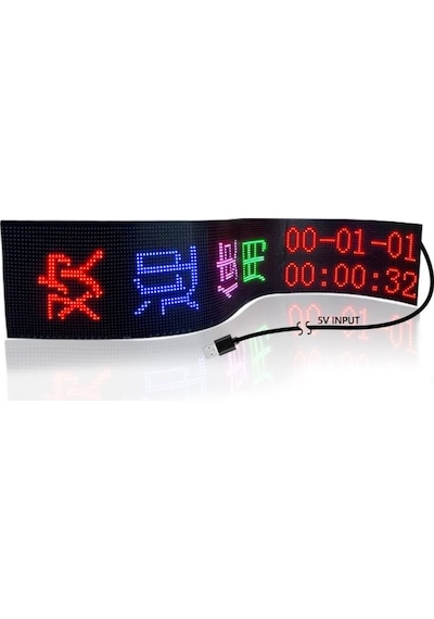 Matrix Led Panel Katlanabilir Usb Cama Yapışan Telefon Kontrollü Led Ekran 12x59,5 1696