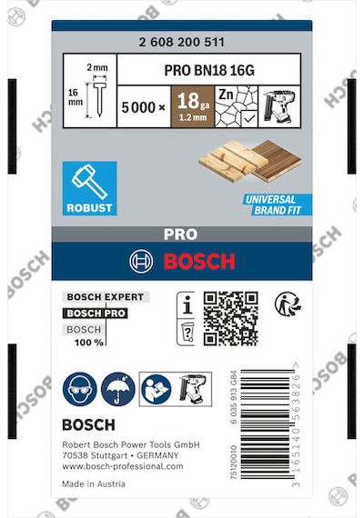 Bosch Havşa Başlı Çivi Sk50 50mm 5000li Gnh 18v-50 - 2608200518