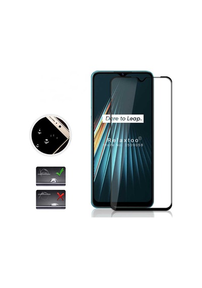 Realme 5i Zore Kenarları Kırılmaya Dayanıklı Cam Ekran Koruyucu