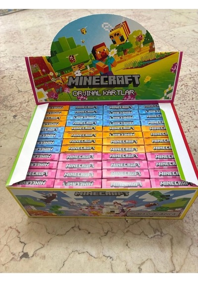 Minecraft Orjinal Kartlar, 48 Mini Kutu, Koleksiyon Kartları Seti, Çocuklar İçin