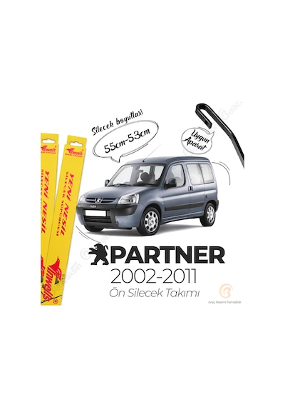 Peugeot Partner M5 Muz Silecek Takımı 2002-2011 İnwells