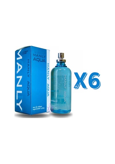 Manly Aqua Erkek Parfüm EDC 6 x 125 ML
