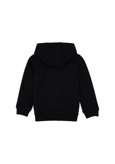 U.S. Polo Assn. Erkek Çocuk Siyah Basic Kapüşonlu Sweatshirt 50308439-VR046