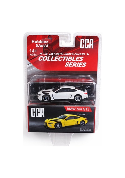 Bmw M4 Gt3 1:64 Hobbiez World Die-cast Metal Model Araba Koleksiyonluk Beyaz Cca Seri 14+