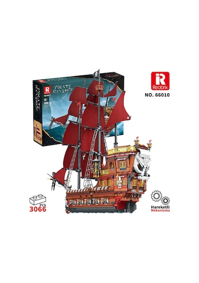 Reobrix 66010 Korsan Gemisi Yaratıcı Yapı Blok Seti Building Blocks Pirate Revenge - The Pirates - 2776 Parça