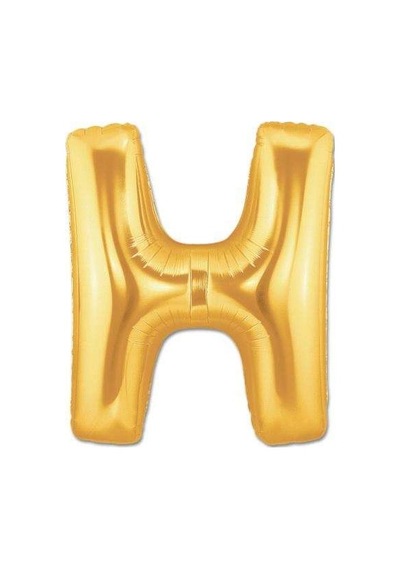 H Harf Folyo Balon Altın Renk 40 İnç Standart