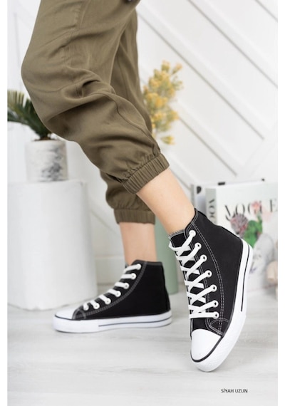 Siyah Unisex Bağcıklı Keten Bilekli Çocuk Genç Yetişkin Sneaker Günlük Spor Ayakkabı Convers Sneaker siyah Siyah Unisex Bağcıklı Keten Bilekli Çocuk Genç Yetişkin Sneaker Günlük Spor Ayakkabı Convers Sneaker siyah