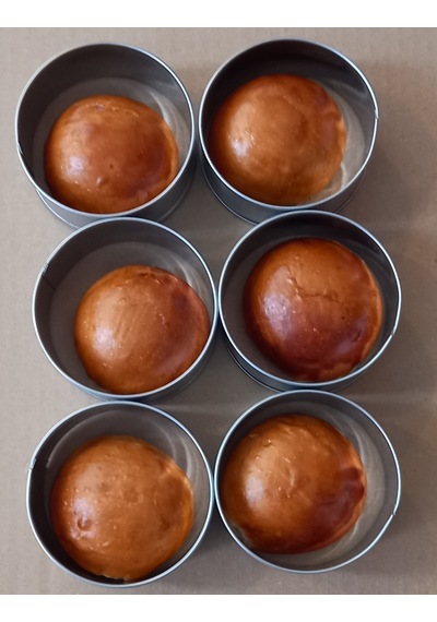 Hamburger Ekmek Pasta Kek Yemek Şekillendirme Kalıbı Genişlik 9cm Derinlik 4cm 6lı Paslanmaz Krom