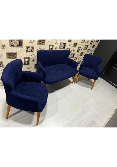 Venqm Bukle Çay Seti Koltuk Takımı Balkon Ofis Mutfak Bukle43 Lacivert Venqm Bukle Çay Seti Koltuk Takımı Balkon Ofis Mutfak Bukle43 Lacivert