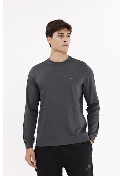 Rowinger Merserize Efektli Yumuşak Doku Ayarlanabilir Kapüşonlu Rahat Kalıp Kapüşonlu Sweatshirt Black