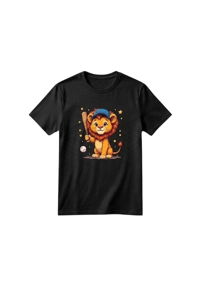 Erdem Kıds Unisex Kız Erkek Çocuk Baskılı Bisiklet Yaka Kısa Kollu Pamuklu Günlük T-shirt Playıng Baseball Lıon Siyah Playıng Baseball Lıon Siyah Erdem Kıds Unisex Kız Erkek Çocuk Baskılı Bisiklet Yaka Kısa Kollu Pamuklu Günlük T-shirt Playıng Baseball Lıon Siyah Playıng Baseball Lıon Siyah