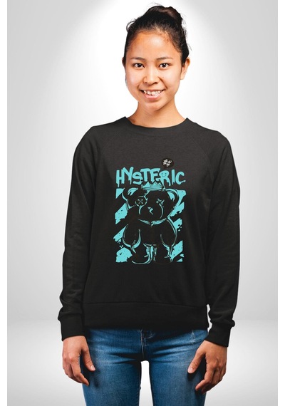 Histerik Unisex Siyah Sweatshirt Siyah
