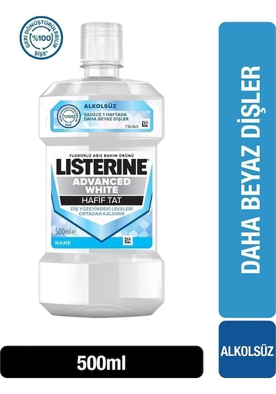 Listerine Advanced White Nane Aromalı Ağız Bakım Suyu 500 ML