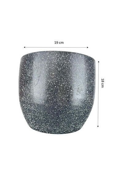 Bitki Tasarımı Ev Dekorasyon Gri Granit Toprak Saksı Saksılık Salon Çiçeklik - 19 Cm Sku: Smg8690010017680