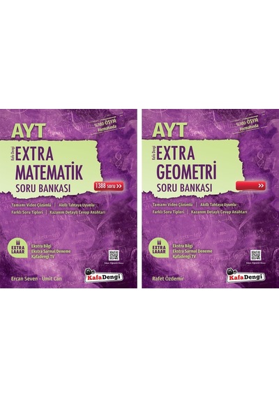 Kafadengi Ayt Matmeatik + Geometri Extra Soru Bankası Seti 2 Kitap 2023
