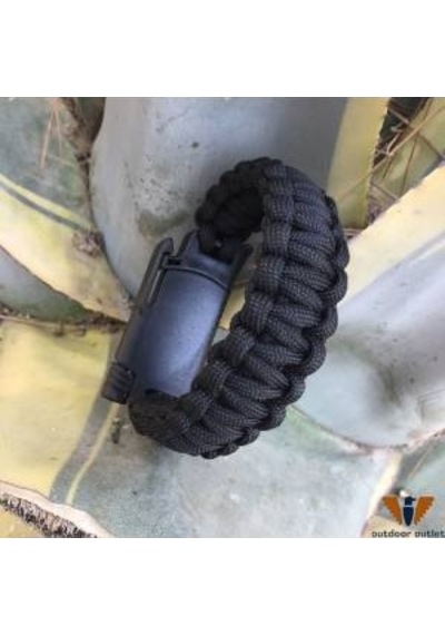 Kamp Bıçaklı Paracord Paraşüt İpi Survival Bileklik 5 Özellik 1 Arada 18 CM Çok Renkli