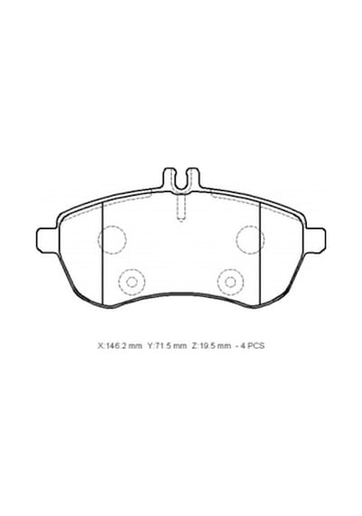 Mercedes E Class W211 07/09 Ön Fren Balatası Kablosuz Di Sk 146.2x71.5x19.5 Bramax