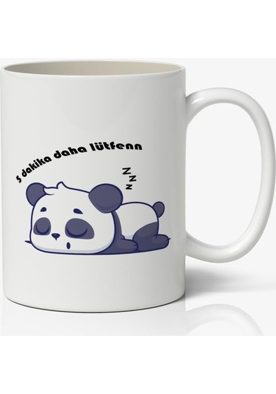 Uykucu Panda Baskılı Kupa Bardak Kahve Kupa Bardak