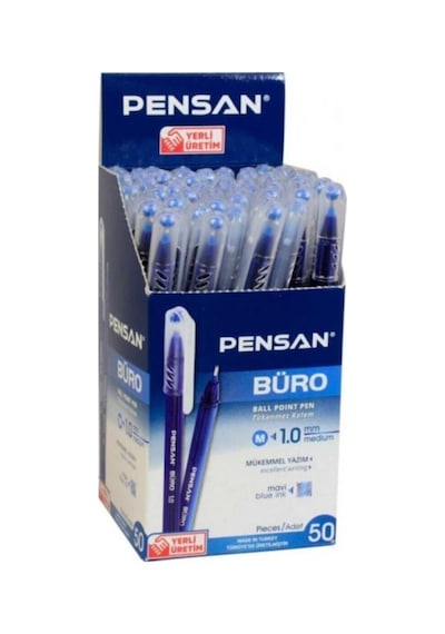 Pensan Tükenmez Kalem Büro 1 Mm 50'li Mavi 2270 Mavi