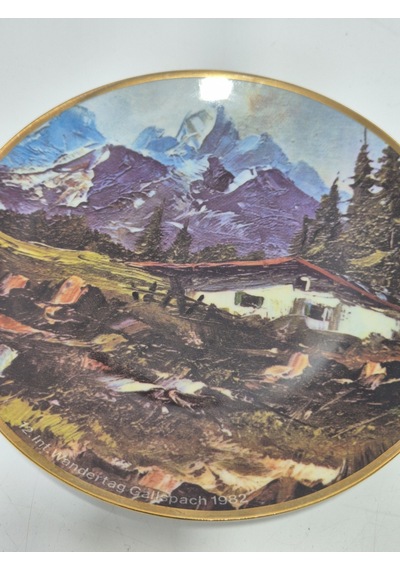 Kahla Vintage Alp Dağları Temalı Porselen Duvar Tabağı 19,5cm 004