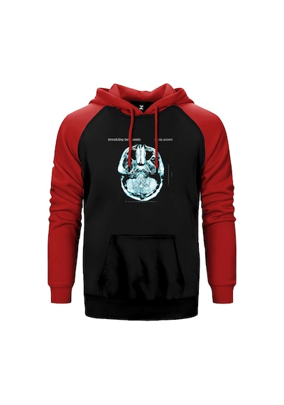 Breaking Benjamin Dear Agony Kırmızı Renk Reglan Kol Kapşonlu Sweatshirt Kırmızı