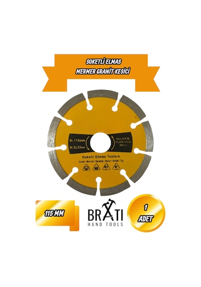 Soketli Elmas Beton-mermer Kesici 115mm