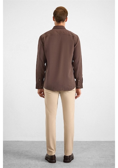 Süvari Koyu Kahve Slim Klasik Yaka Düz Pike Torba Cep Manşetli Kısa Kollu Casual Gömlek Sgm1008400027-kh9 Süvari Koyu Kahve Slim Klasik Yaka Düz Pike Torba Cep Manşetli Kısa Kollu Casual Gömlek Sgm1008400027-kh9