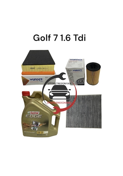Volkswagen Golf 7 1.6 Tdi Wunder Filtre Bakım  Seti(CASTROL 4LÜ)