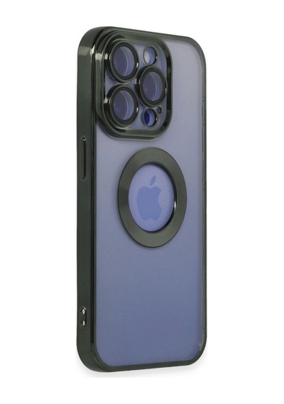 Apple İphone 15 Pro Max Kılıf Slot Silikon - Köknar Yeşili Çok Renkli