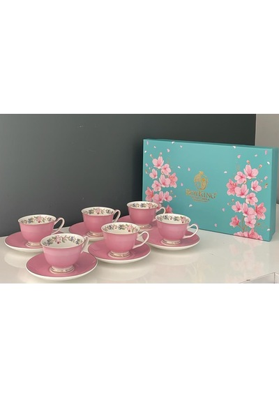 Roykıng Açık Pembe 6 Lı Kahve Fincanı Mix 90 Cc