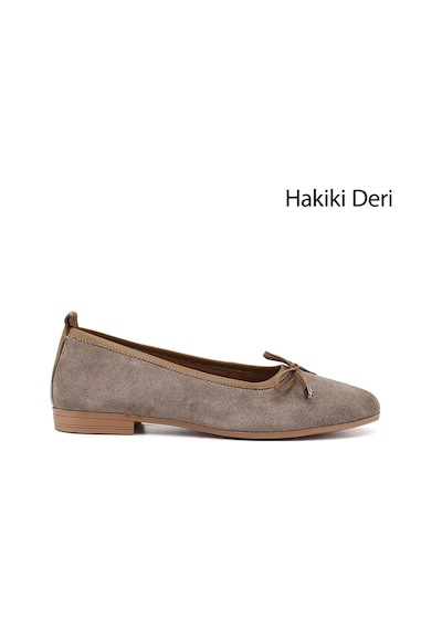 Gönderi(R) Gönderi R Kadın Vizon Süet Fiyonklu Hakiki Deri Babet Dyza75645194 Vizon