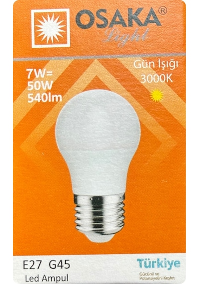 4 Adet Osaka 7w 50w Sarı Işık E27 Duylu Kalın Duy Led Mini Ampul
