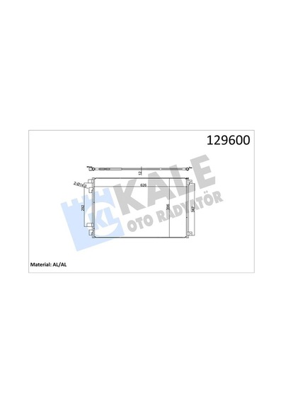 Kale 050abc040 Klima Radyatörü Kondenser Renault Megane Iı 03 Scenıc Iı 03 Grand Scenıc Iı 03 1.5dci 1.6 1.9dci 2.0 8200115543- 8671017589