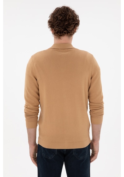U.s. Polo Assn. Erkek Camel Hırka Triko 50298272-vr015 CAMEL