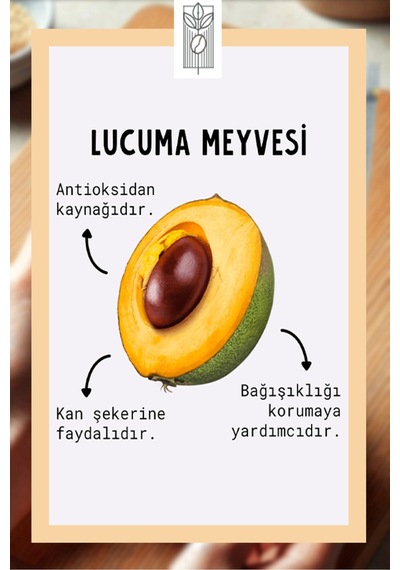 Premium Lucuma Tozu 50g, Lucuma Powder Doğal Vegan Katkısız