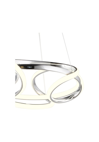 Ld 061 K Topsuz Model Krom 3 Renkli Salon Ve Oturma Odası İçin İdeal Alüminyum Avize, 50x90 Krom