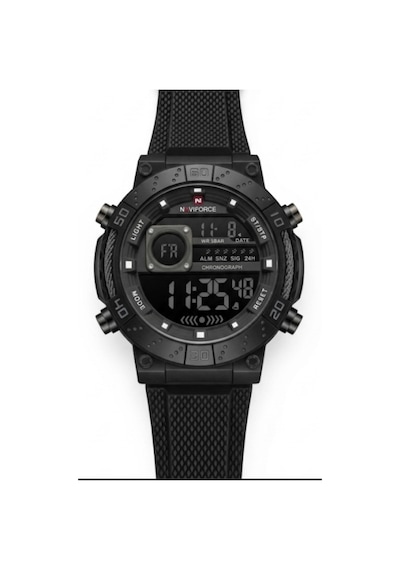 Naviforce Dijital Erkek Kol Saati Alarm Kronometre Siyah