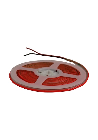 12 Volt 3mm 400 Ledli İnce Esnek Cob Şerit Led Kırmızı Ip20 5 Metre