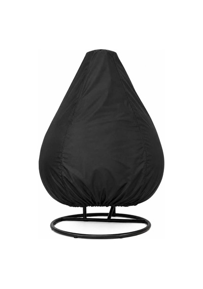 2 Kişilik Salıncak Koruma Örtüsü 230x130x130 Cm Su Geçirmez Bahçe Salıncağı Kılıfı Siyah