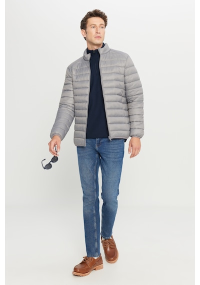 Ac&Co / Altınyıldız Classics Standart Fit Normal Kesim Dik Yaka Erkek Mont - Gri