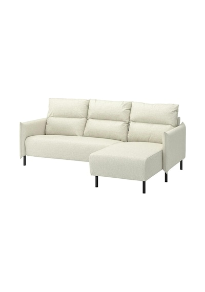 Ikea Bej Rahat Kanepe - Uzanma Koltuklu 3'lü Kanepe