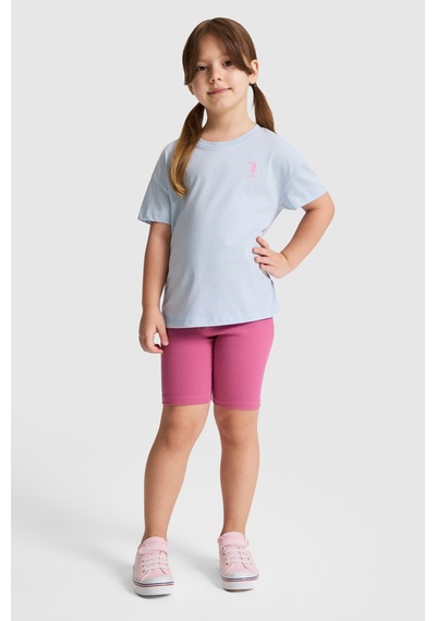 U.S. Polo Assn. Kız Çocuk Açık Mavi Tişört Basic 50325609-vr003 Acık Mavı