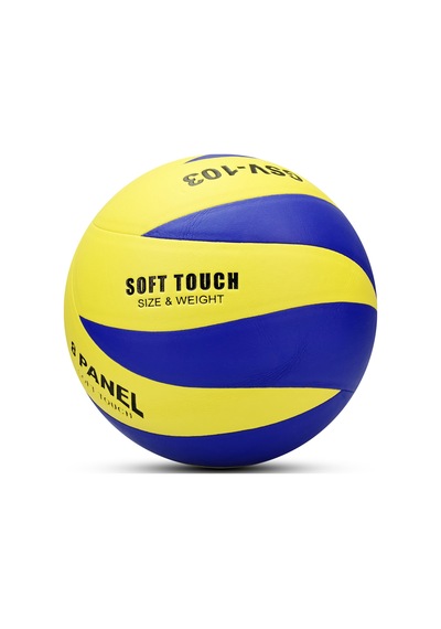 Semi-pro Voleybol Topu Lamineli Beton Zemin Softtouch İç-dış Mekana Uygun 8 Panel Sarı-mavi Gsv103 Mavi
