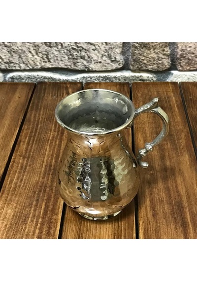 El Dövmesi Bakır Bardak Gümüş