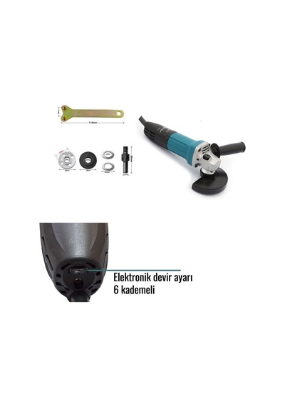 Prohummer Ph027 Elektrikli Devir Ayarlı Avuç Taşlama 125mm Mavi