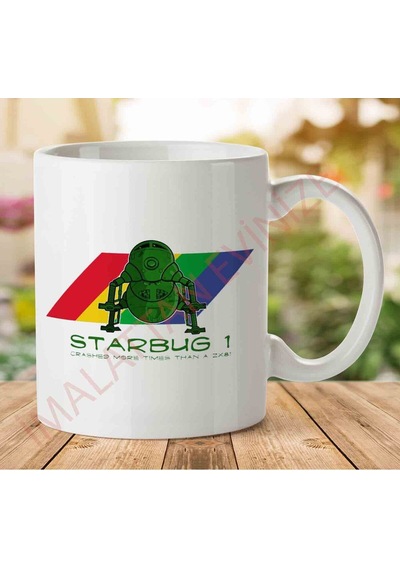 1-1871 Red Dwarf Starbug 1 Crashed More Than Zx81 Spectrumjpeg İki Tarafı Baskılı Kupa Bardak.jpg Çok Renkli
