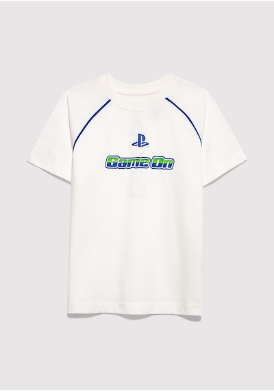 Mavi - Playstation Baskılı Ekru Tişört 6610453-70057