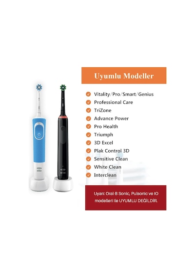 Kids Fun - Çocuklara Özel Extra Yumuşak Oral B Şarjlı Diş Fırçası Yedek Başlığı - 4'lü Yedek Başlık